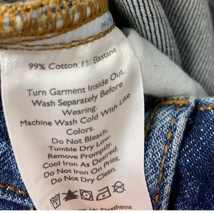 New Eddie Bauer Women Indigo Blue Authentic Voyager Everyday Crop HighRise Jeans