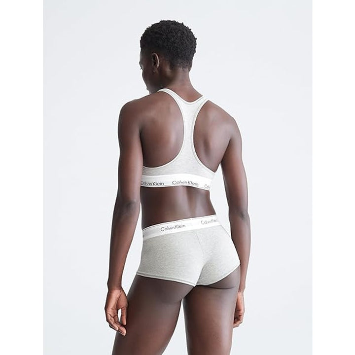 New Calvin Klein Womens XS Heathered Cotton Blend Boyshort Underwear