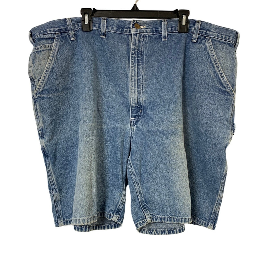 Carhartt Mens Size 48 Blue 100% Cotton Whiskered Denim Jean Shorts