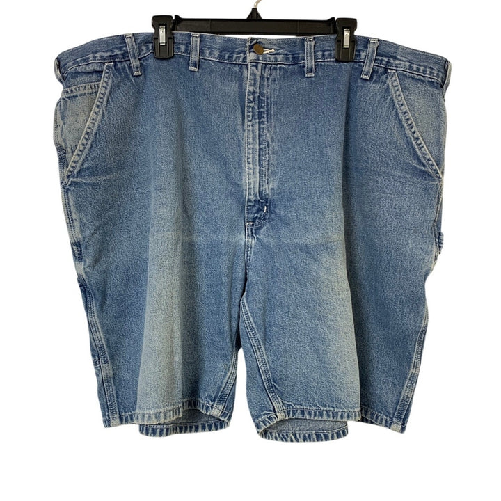 Carhartt Mens Size 48 Blue 100% Cotton Whiskered Denim Jean Shorts