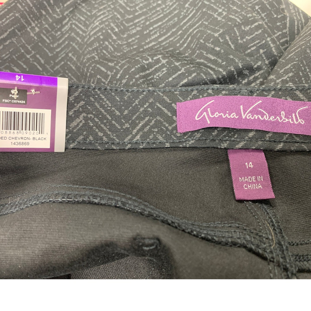New Gloria Vanderbilt Womens Size 14 Amanda High Rise Tapered Leg Ponte Pants