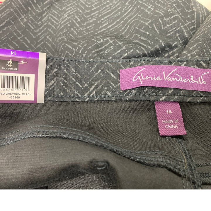 New Gloria Vanderbilt Womens Size 14 Amanda High Rise Tapered Leg Ponte Pants