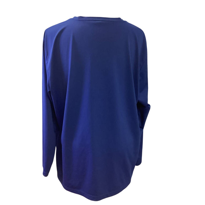 Dickies Mens 3XL Royal Blue Long Sleeve Polyester Crew Neck Tee Shirt w Pocket