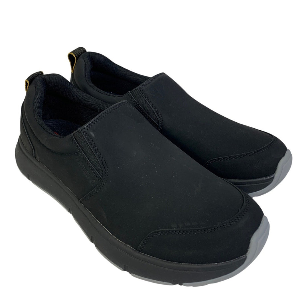 Gerry Mens Size 9 Black Faux Leather Slide On Moc II Comfort Sneakers Shoes