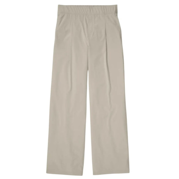 New Eddie Bauer Womens XL Pumice Tan Departure Elastic Waist Wide Leg Pants