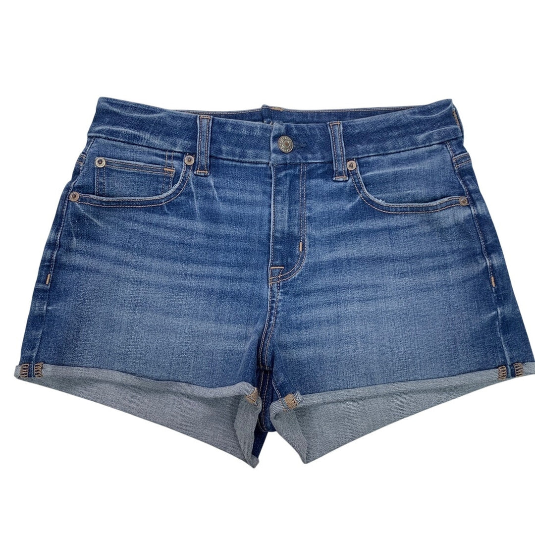 New American Eagle Womens Size 0 Stretch Curvy High Rise Shortie Jorts Shorts