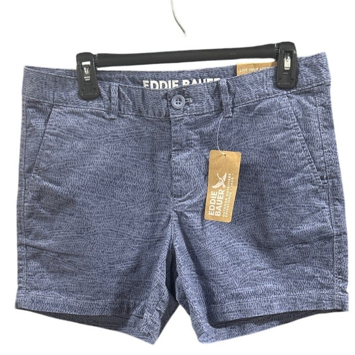 New Eddie Bauer Womens Size 8 Blue Haze Boyfriend Mid Rise Legend Willit Shorts