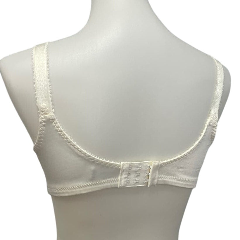 New Bali 36B Double Support Wirefree 3-Hook Style 3820 Cream Adjustable Bra