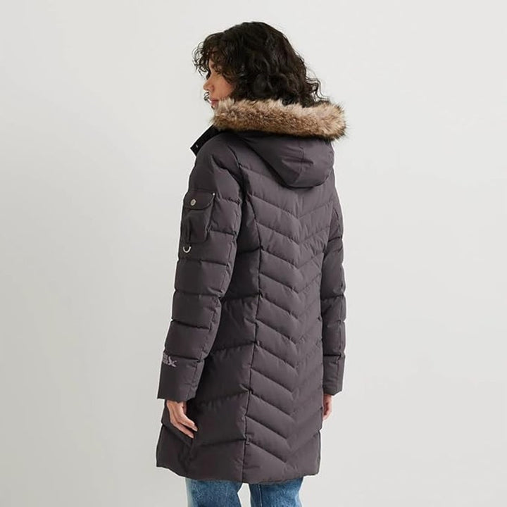 New Eddie Bauer Womens XL Purple 650 Down Sun Valley Puffer Parka Long Coat