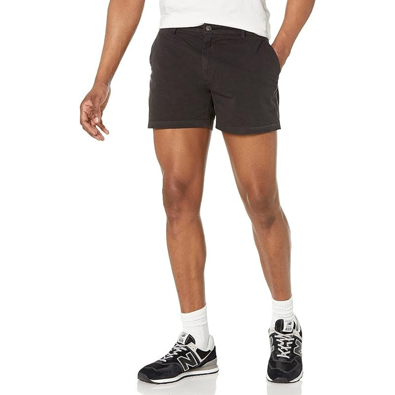 NWT New Amazon Essentials Size 36 Black Cotton Blend Slim Fit Chino Shorts