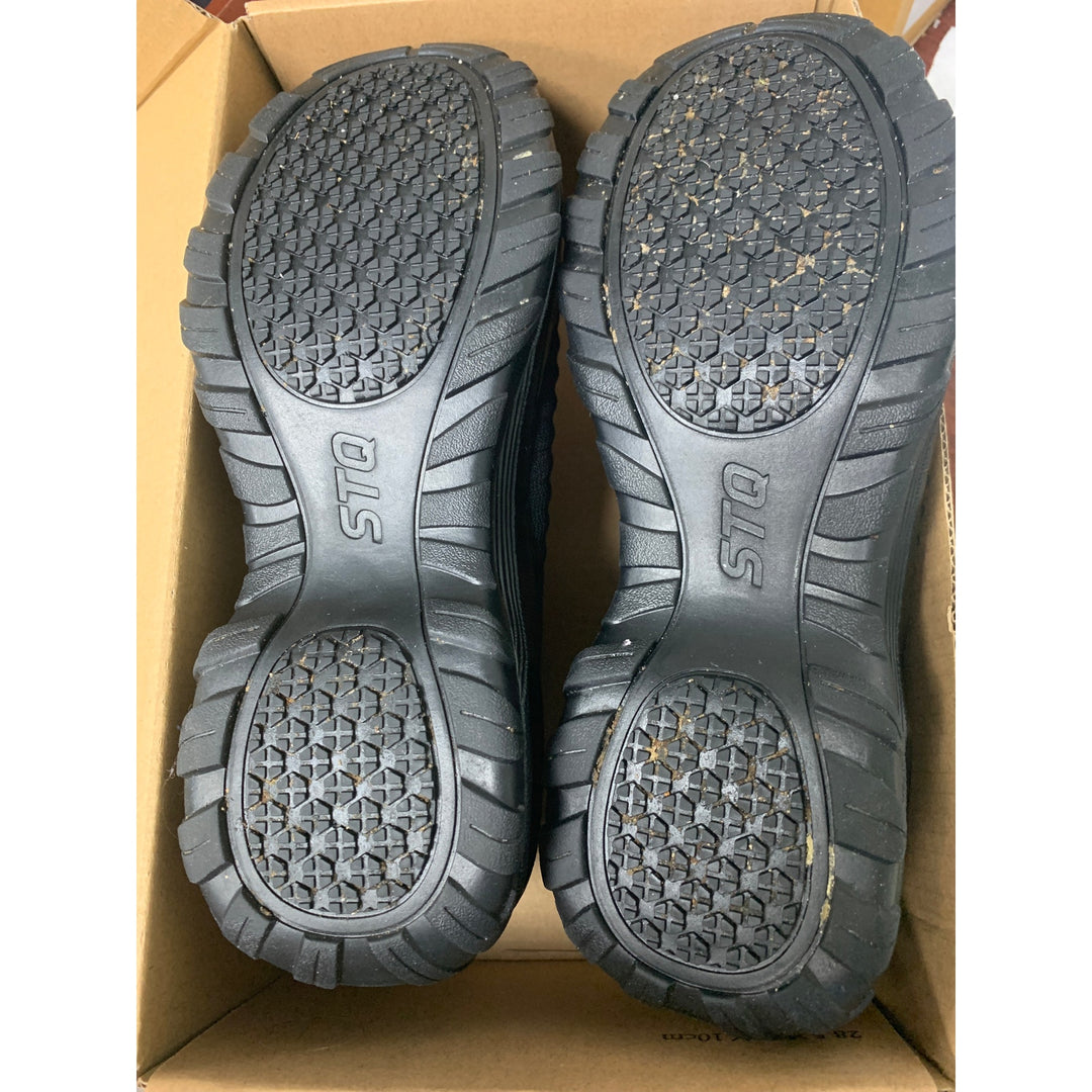 HKR Womens Size 7.5 Black Fabric Arch Support Non Slip Knit Upper Comfort Shoes