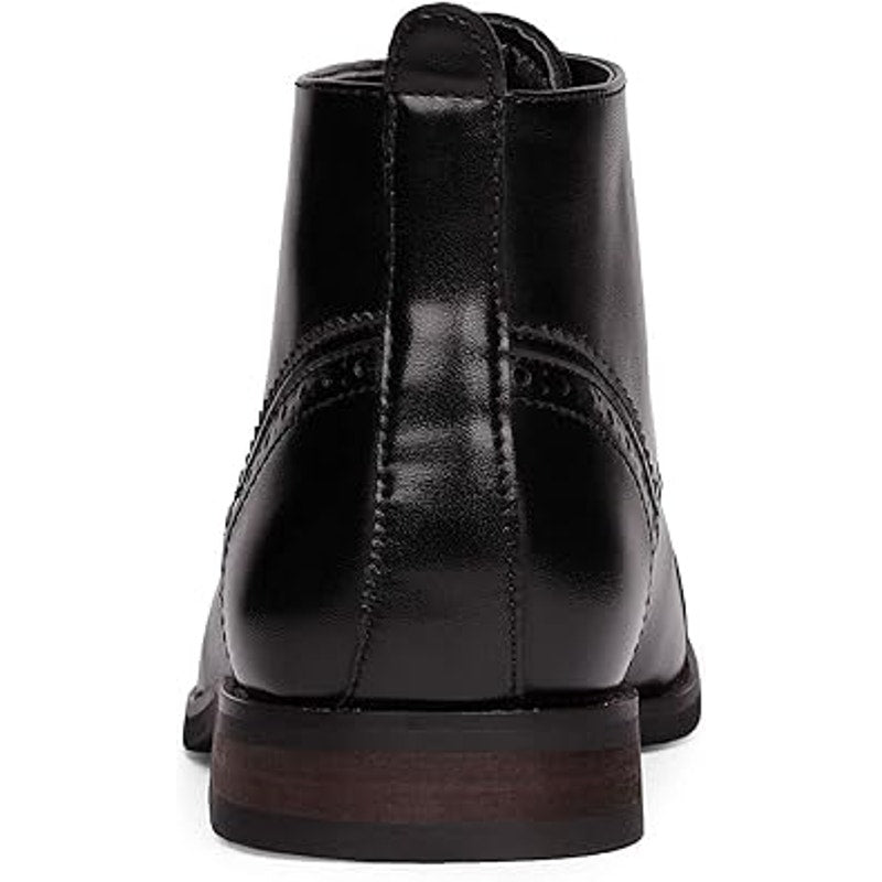 Bruno Marc Mens Size 10.5 Black Dressy Lace Up Low Heel Ankle Boots Formal Shoes