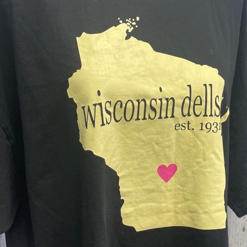 Alstyle Mens 2XL 100% Cotton Wisconsin Dells Short Sleeve Crew Neck Tee Shirt