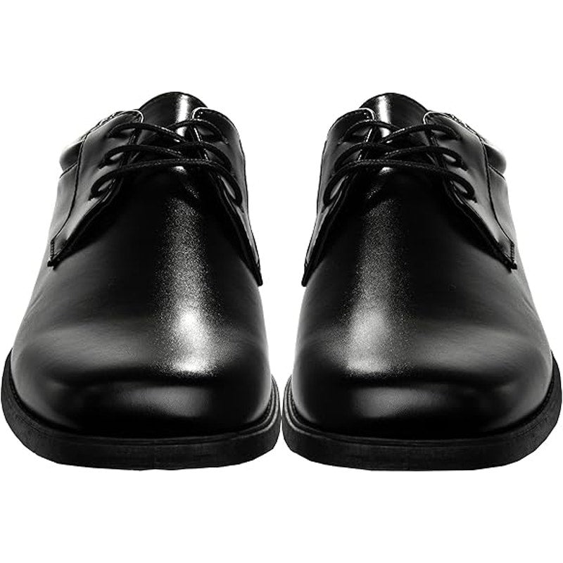 Josmo Big Boys Size 5 Black Faux Leather Lace Up Classic Comfort Oxford Shoes