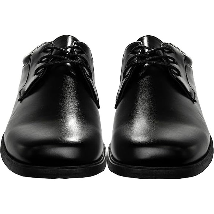 Josmo Big Boys Size 5 Black Faux Leather Lace Up Classic Comfort Oxford Shoes