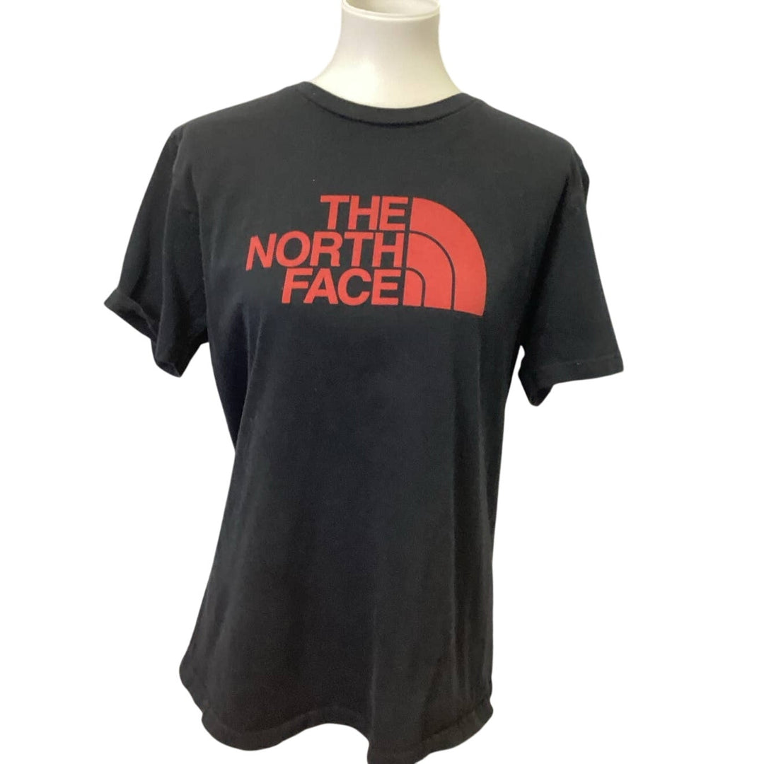 The North Face Womens Medium Short Sleeve Cotton Blend Logo Crew Neck Tee Shirt