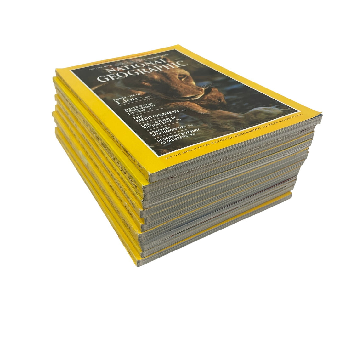 Vintage 1982 National Geographic Magazine FULL Year 12 Issues W Maps Supplements