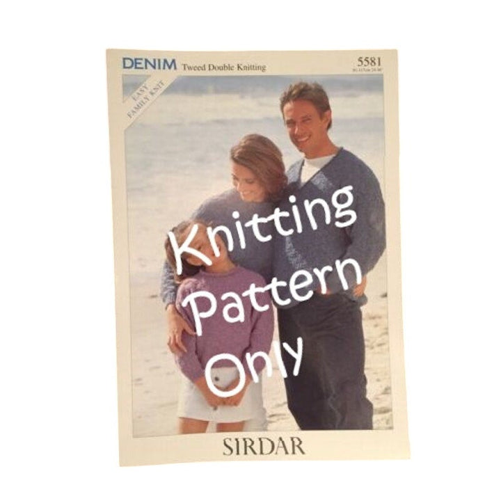 New Sirdar 5581 Denim Tweed Double Knitting Men&