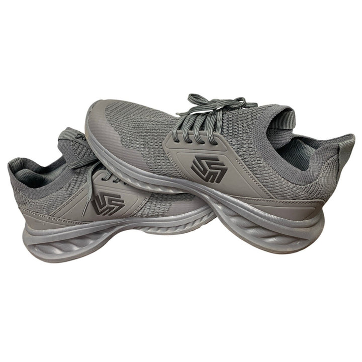 Giniros Womens Size 8 Gray Mesh Slip On Walking Running Breathable Sneaker Shoes