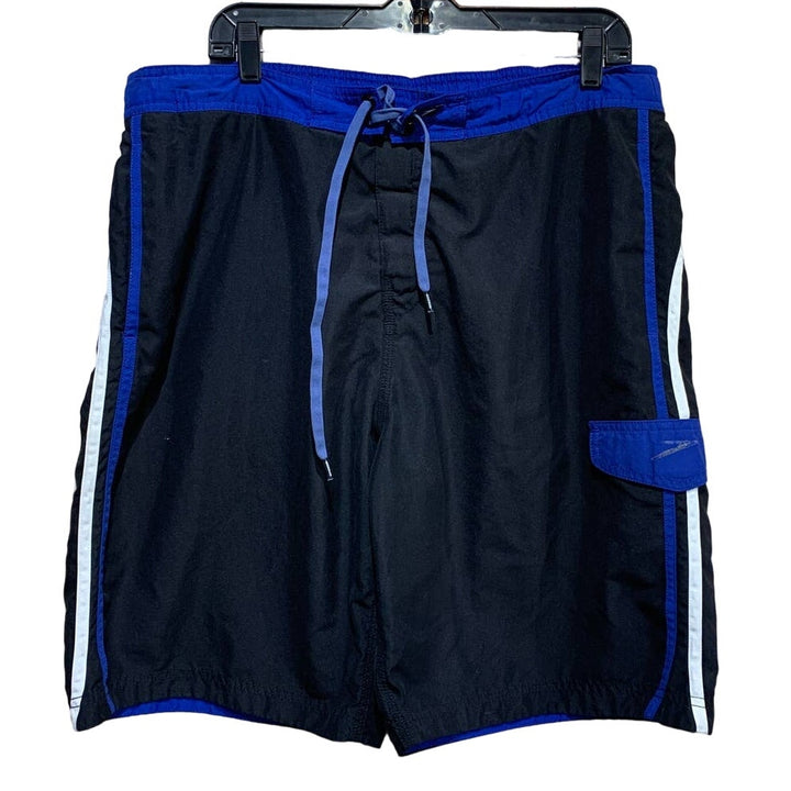 Speedo Mens Large Board Beach Surf Swimwear Drawstring Webbed Swimming Trunks