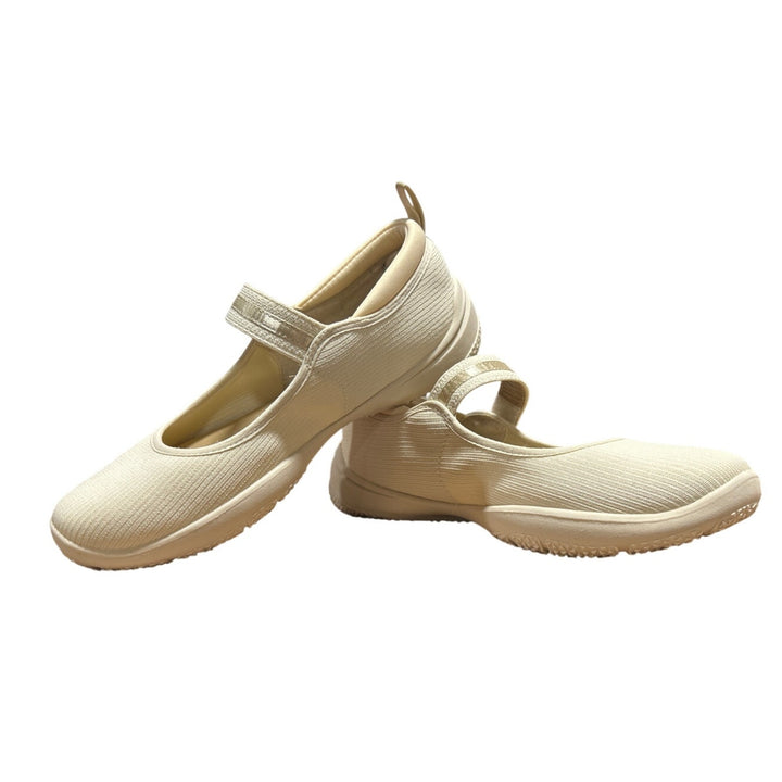 JSport Womens Size 8 Beige Tan Hook Loop Closure Mary Jane Comfort Shoes