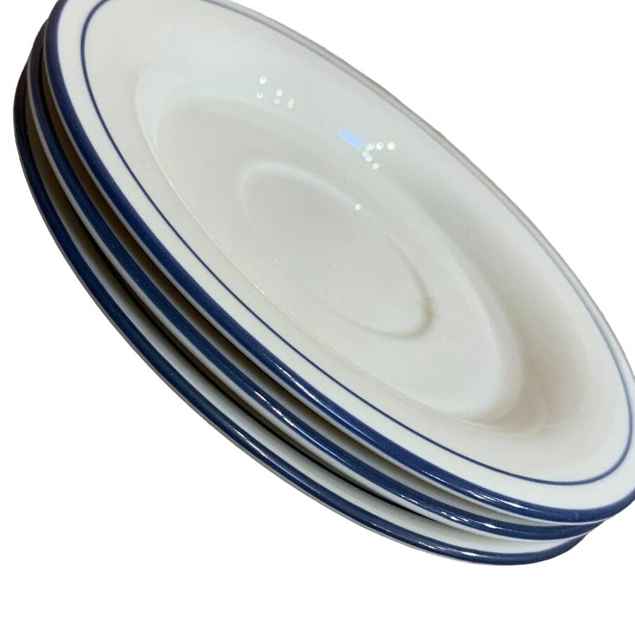 Lot of 3 Vintage Lenox Chinastone For the Blues Poppies on Blue Small Saucers