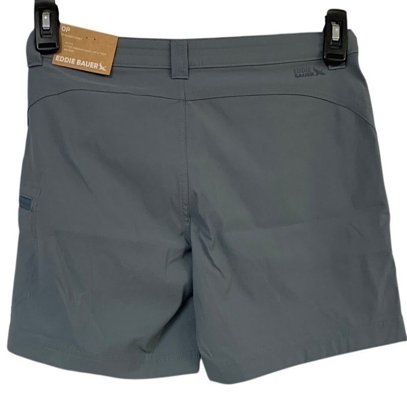 New Eddie Bauer Womens Graphite Blue UPF 50+ Rainier Hiking Shorts w Pockets