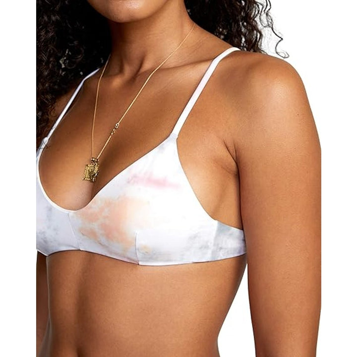 NWT New RVCA Womens Large Standard Cross Back Tie Swimsuit Bikini Top ONLY