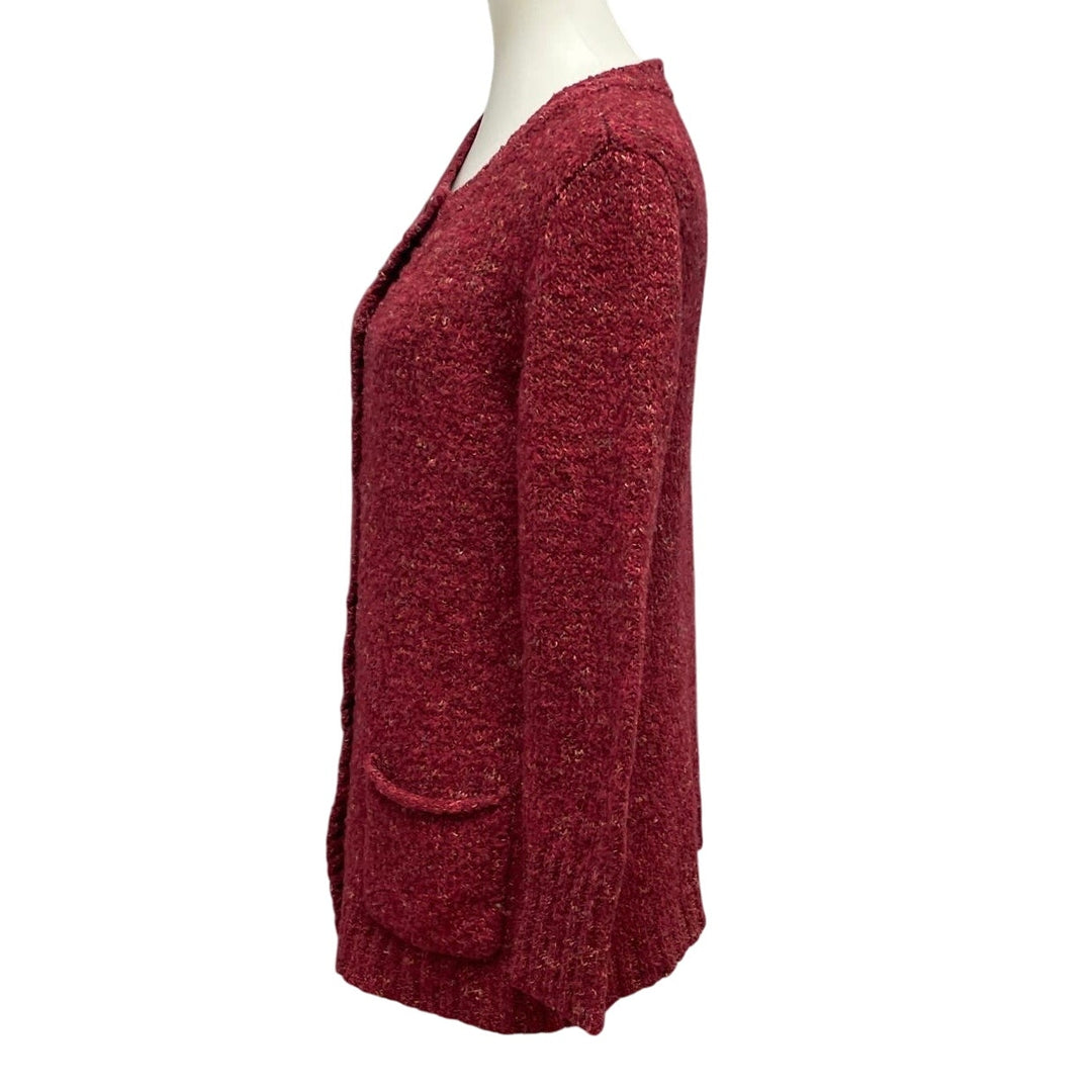 Charter Club Womens Medium Wool Blend Button Up Long Sleeve Cardigan Sweater