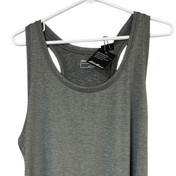 New Eddie Bauer Womens Resolution Gray Recycled Polyester Athletic Tank Dress