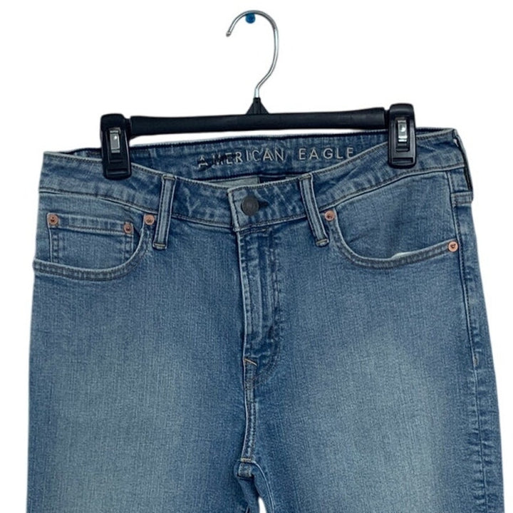 New American Eagle Mens 32 X 32 Cotton Blend Airflex+ Skinny Denim Blue Jeans
