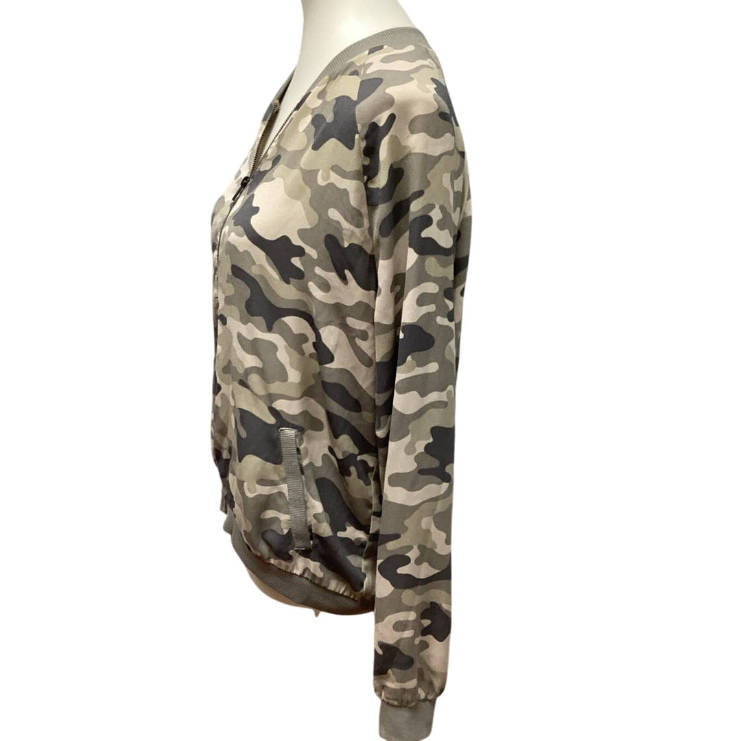 About A Girl Juniors XL Long Sleeve Full Zip Camouflage Jacket w Pockets