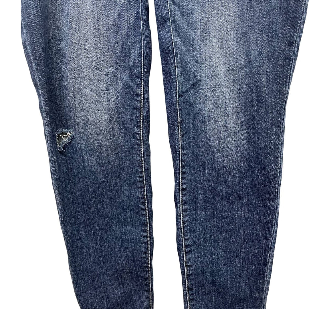 Maurices Juniors 11/12 Cotton Blend Stretch Denim Distressed Rough Hem Jeans