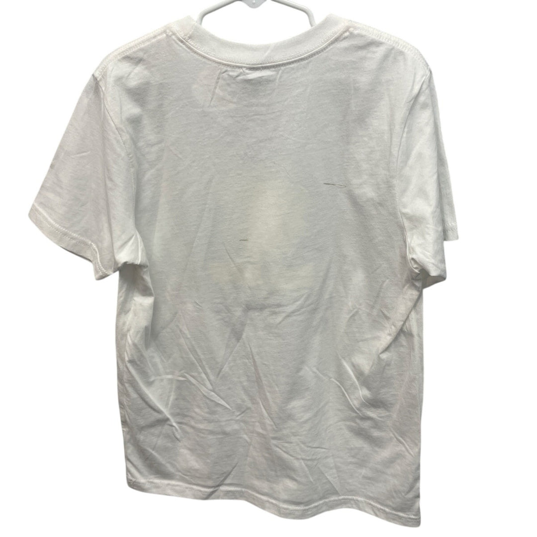 New Hand Printed Upcycled Youth Kids Medium Dragonfly Short Sleeve Tee Shirt