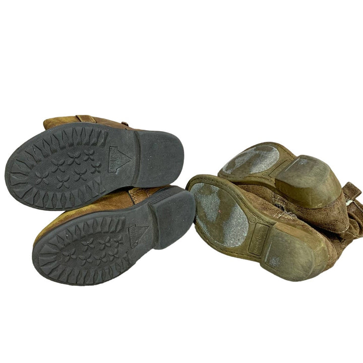 Two Pairs Girls Size 6 Brown Osh Kosh Jumping Beans Faux Leather Boots Shoes