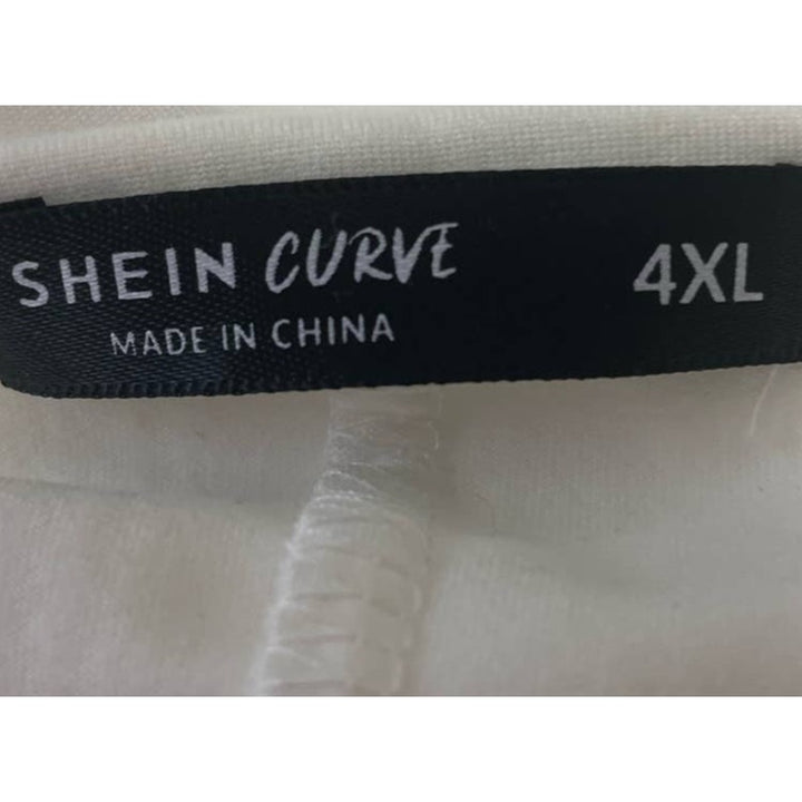 SHEIN Curve Womens 4XL Sleeveless Polyester Spaghetti Strap White Cami Tank Top