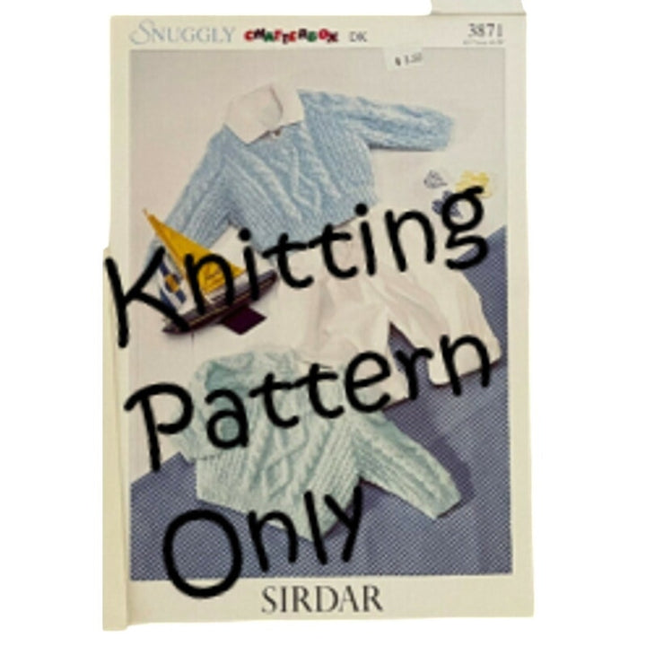 New Sirdar 3871 Snuggly Chatterbox Child Cardigan Sweater Knitting Pattern