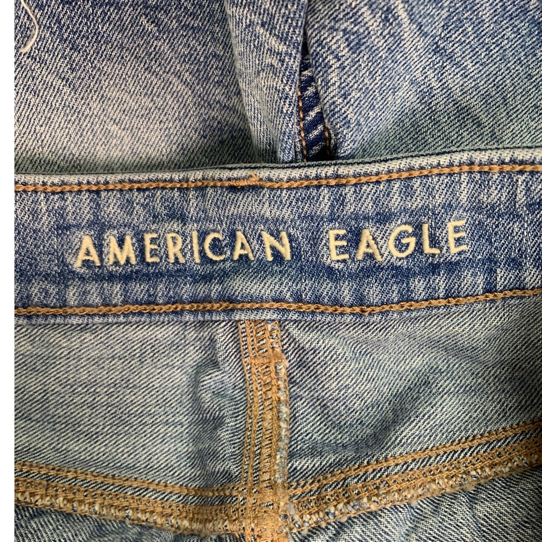 New American Eagle Womens Size 2 Distressed Mom Short Jorts Denim Jean Shorts
