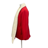 Eddie Bauer Women's Size Small Sherpa Lined Warm PolyCotton Open Cardigan Jacket