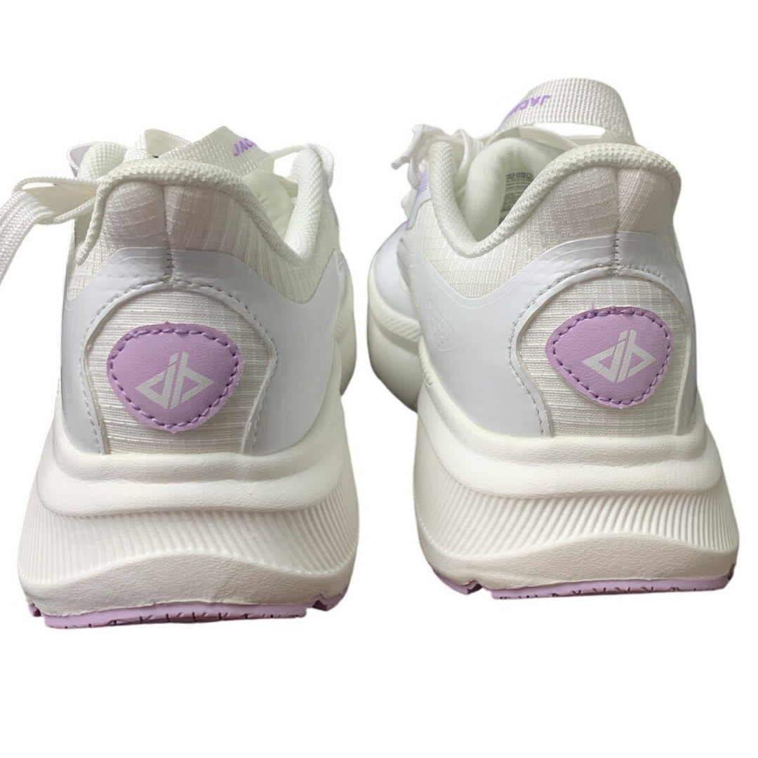 Jackshibo Womens Size 7 White Wide Toe Box Lace Up Arch Support Athletic Shoes