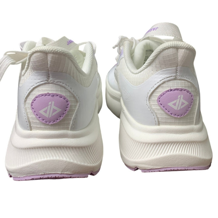 Jackshibo Womens Size 7 White Wide Toe Box Lace Up Arch Support Athletic Shoes