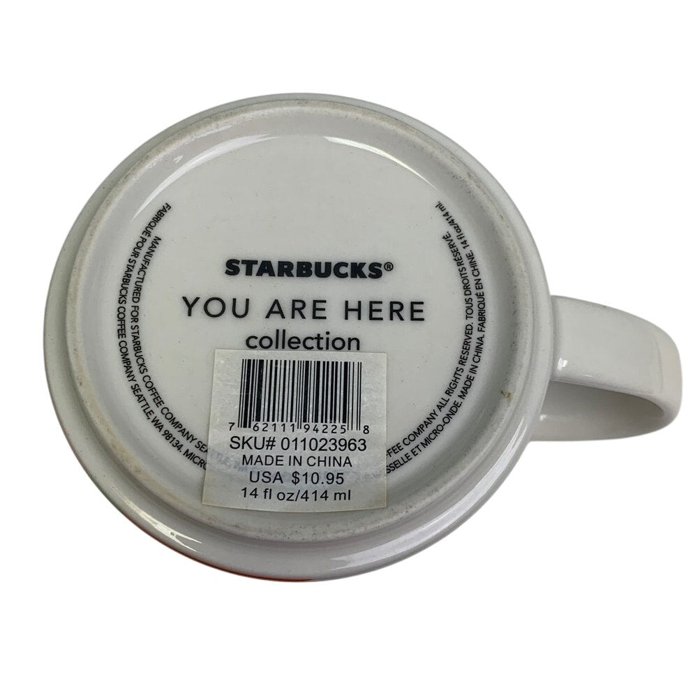 2015 New Starbucks You Are Here Collection Dallas 14oz Ceramic Coffee Mug Cup
