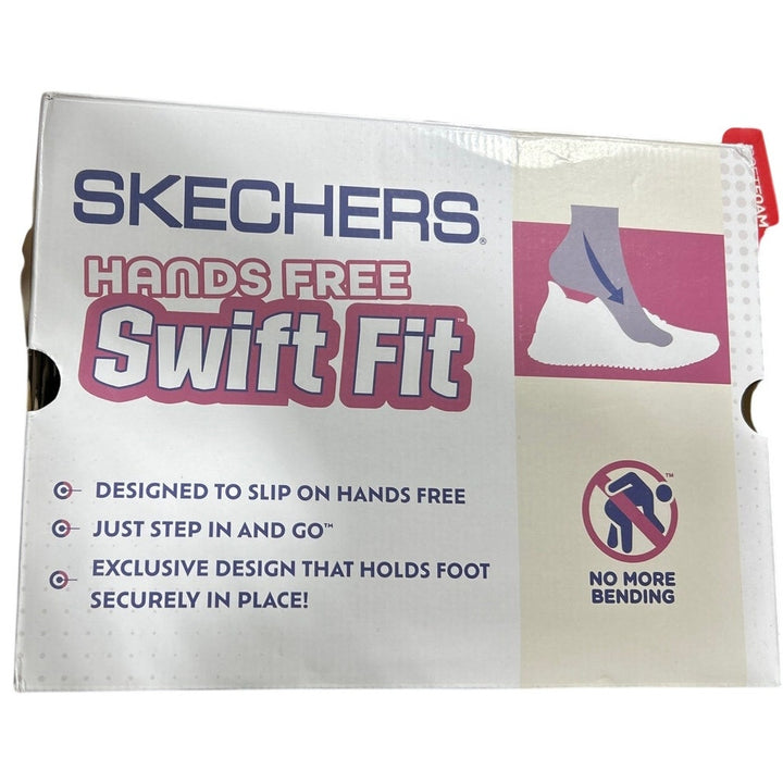New In Box Skechers Womens 8.5 Gray Mesh Hands Free Swifit Fit Athletic Shoes