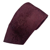 Vintage Burma Bibas Wine Red Paisley Polyester Wide Mens Neck Tie