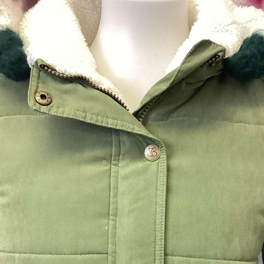 Jessica Simpson Girls Size Small 7-8 Warm Faux Fur Lined Hooded Full Zip Coat