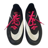 NIKE Kids Size 2Y Girls Pink Black Soccer Cleats Spikes Athletic Shoes Sneakers