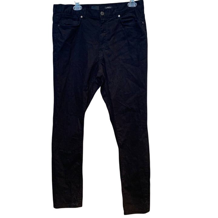 H&amp;M Size 34 Womens Skinny Fit Stretch Cotton Blend Basic Black Jeans Pants