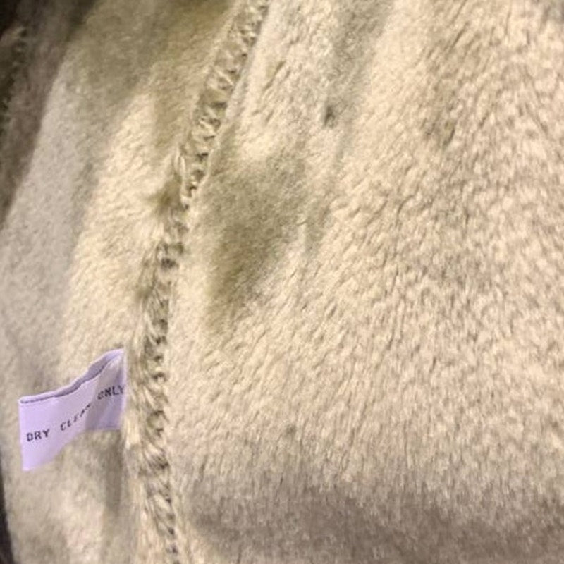 Real Clothes Size 6 Olive Green Super Soft Faux Fur Suede Full Zip Vest Jacket