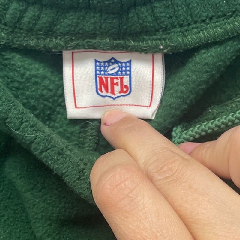 NFL Mens Large Green Bay Packers Side Stripe Drawstring Waist Pants w Pockets