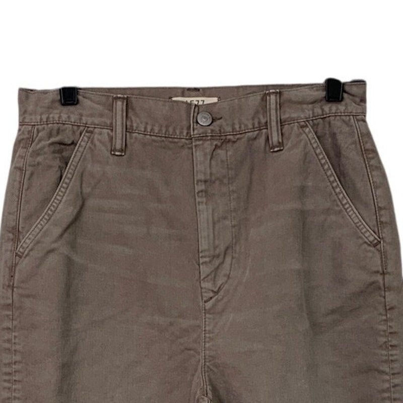 New AE77 Womens Size 4 Brown Khaki Pigment Dyed Casual Cotton Pants